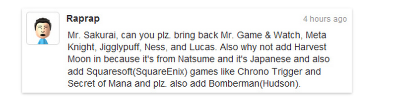 Illustration for article titled The Smash Bros Miiverse Could Drive Anyone Nuts